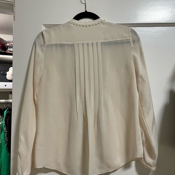 Rebecca Taylor Chevron Embroidered Shirt Sz 0 - Picture 4 of 4